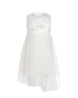 Белое платье с декором "розы" Ermanno Scervino