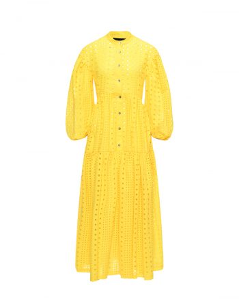 Платье-рубашка макси, желтое SHADE