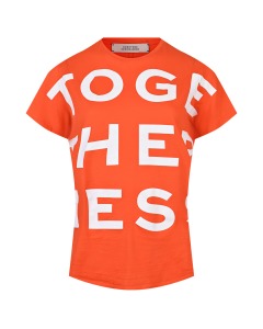 Оранжевая футболка с текстовым принтом Dorothee Schumacher