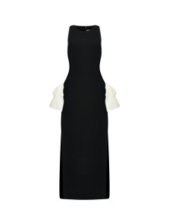 Платье с белым бантом, черное Forte dei Marmi Couture