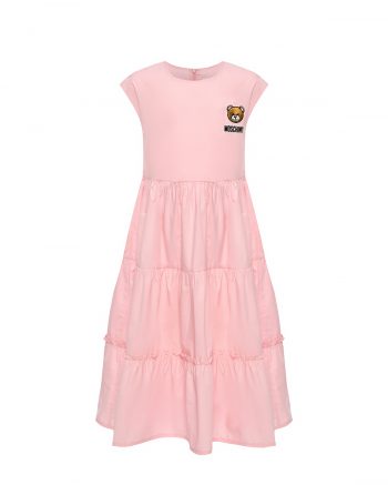 Платье с патчем, розовое Moschino