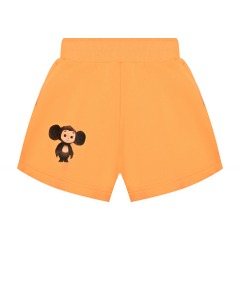 Юбка-шорты с принтом Чебурашки, оранжевая Dan Maralex детская