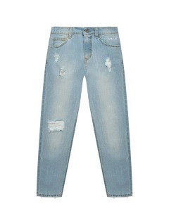 Зауженные джинсы с разрезами MSGM