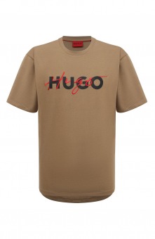 Хлопковая футболка HUGO